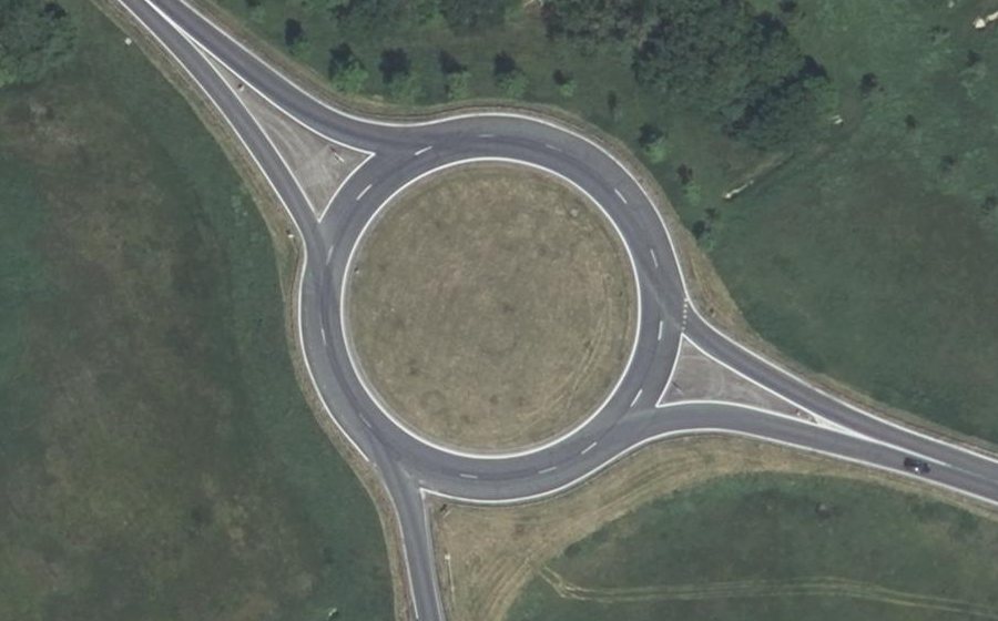 Vue aérienne du Rond-point anonyme n°5132774