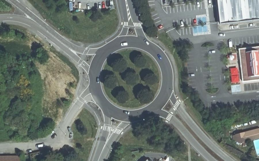 Vue aérienne du Rond-Point du France