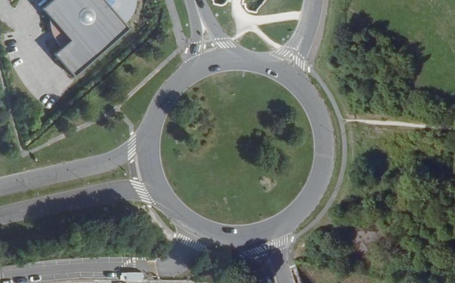 Vue aérienne du Rond-Point de la Grille Noire