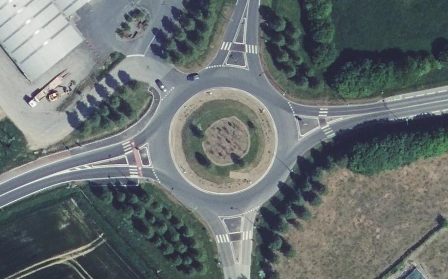 Vue aérienne du Rond-Point du Hel