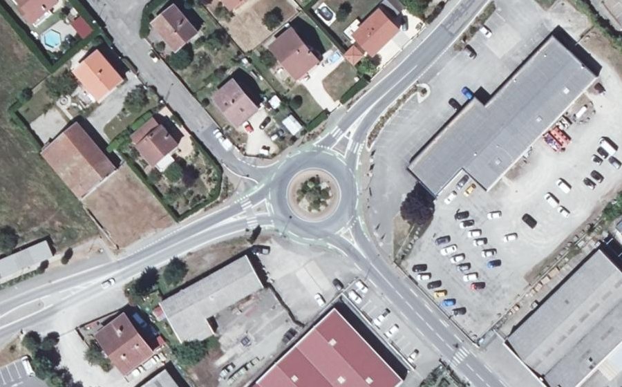 Vue aérienne du Rond-Point des Droits de l'Enfant