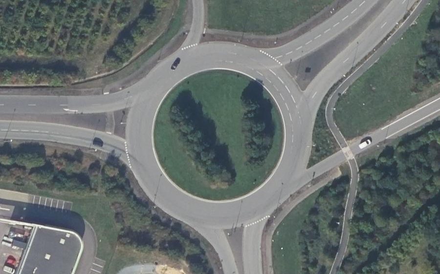 Vue aérienne du Rond-Point de la Métairie