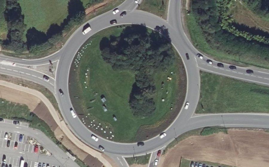 Vue aérienne du Rond-Point de Quélarnou