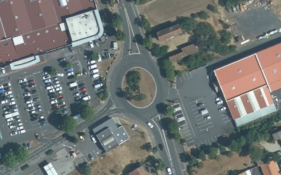 Vue aérienne du Rond-Point de Strasbourg