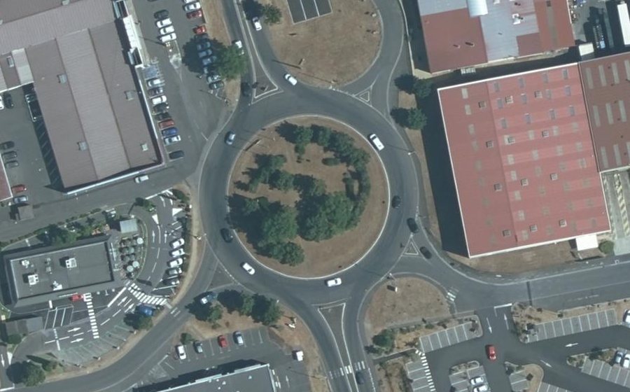Vue aérienne du Carrefour de l'Europe