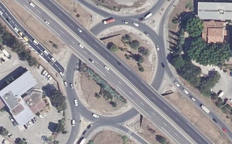 Vue aérienne du Rond-point Albert Einstein