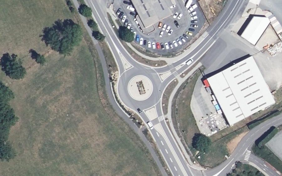 Vue aérienne du Giratoire de Canaguet