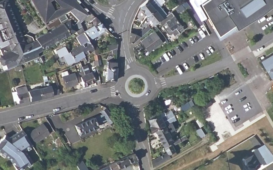 Vue aérienne du Rond-Point des Familles