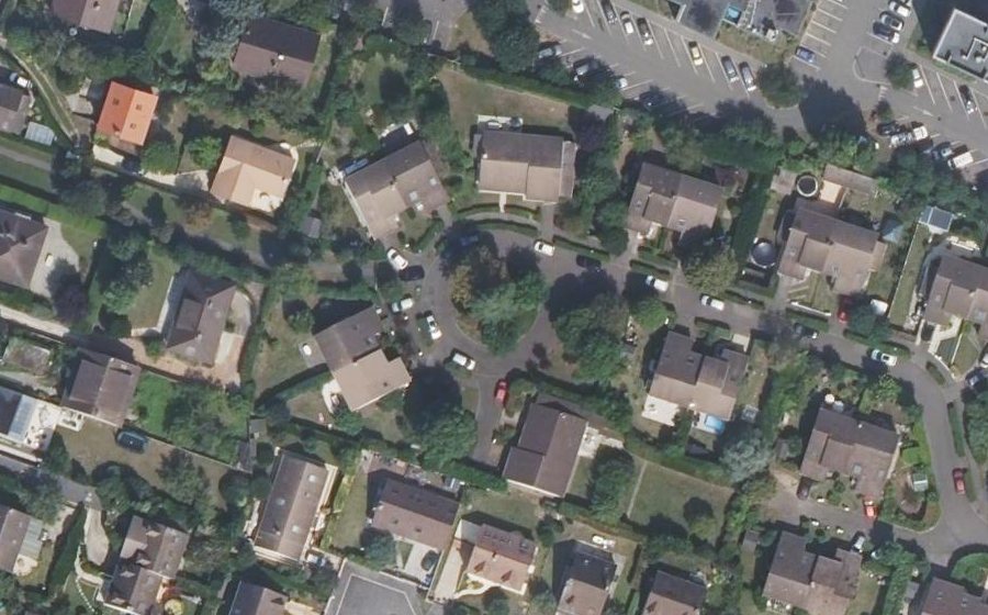 Vue aérienne du Allée des Fauvettes