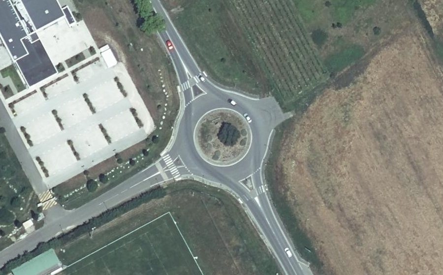 Vue aérienne du Rond-Point de l'Europe