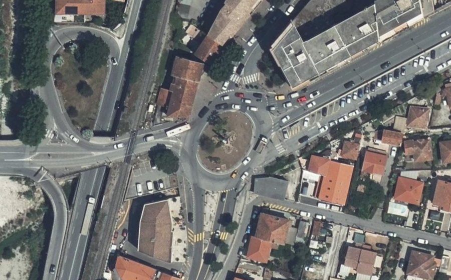 Vue aérienne du Rond-Point des Amis de la Liberté