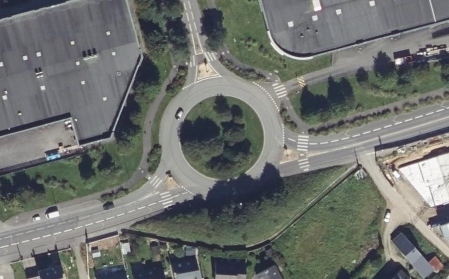Vue aérienne du Rond-Point de Kerouhant