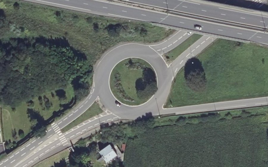 Vue aérienne du Rond-Point du Froutven