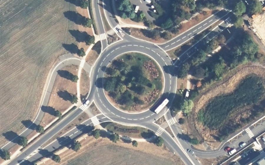 Vue aérienne du Rond-Point de Létroz