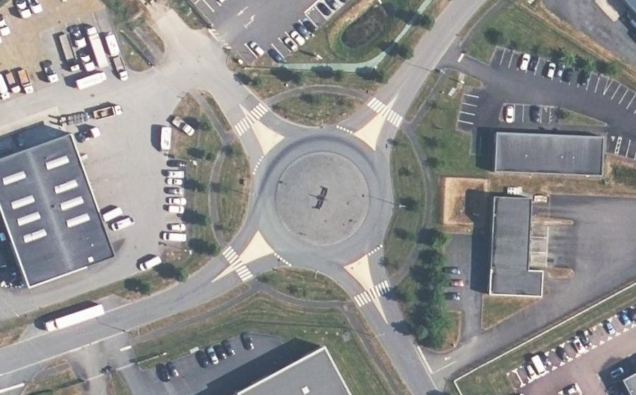 Vue aérienne du Giratoire d'Hastings