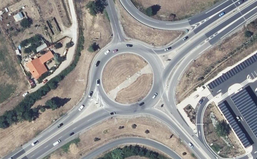 Vue aérienne du Rond-Point du Pont Trencat