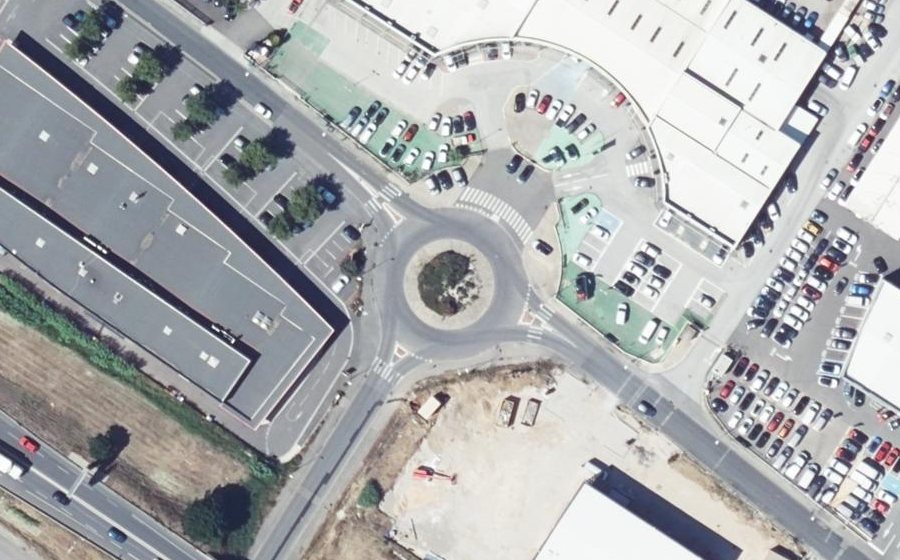 Vue aérienne du Rond-Point de l'Ordre National du Mérite