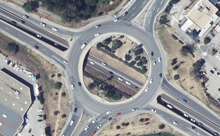 Vue aérienne du Rond-Point des Arcades