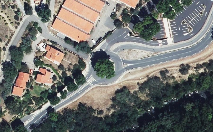 Vue aérienne du Rond-Point des Pays Catalans