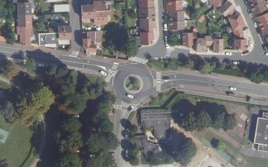 Vue aérienne du Rond-Point Chateaubriand