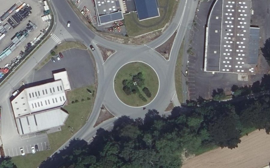 Vue aérienne du Rond-Point de Kerélisa