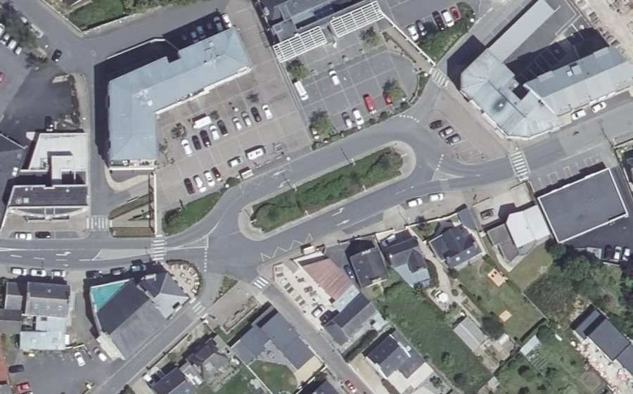 Vue aérienne du Place de la Barrière de Brest