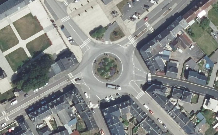 Vue aérienne de la Place du Rond-Point
