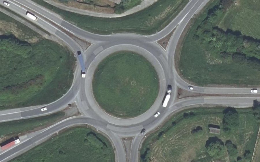 Vue aérienne du Rond-Point de la Moëre