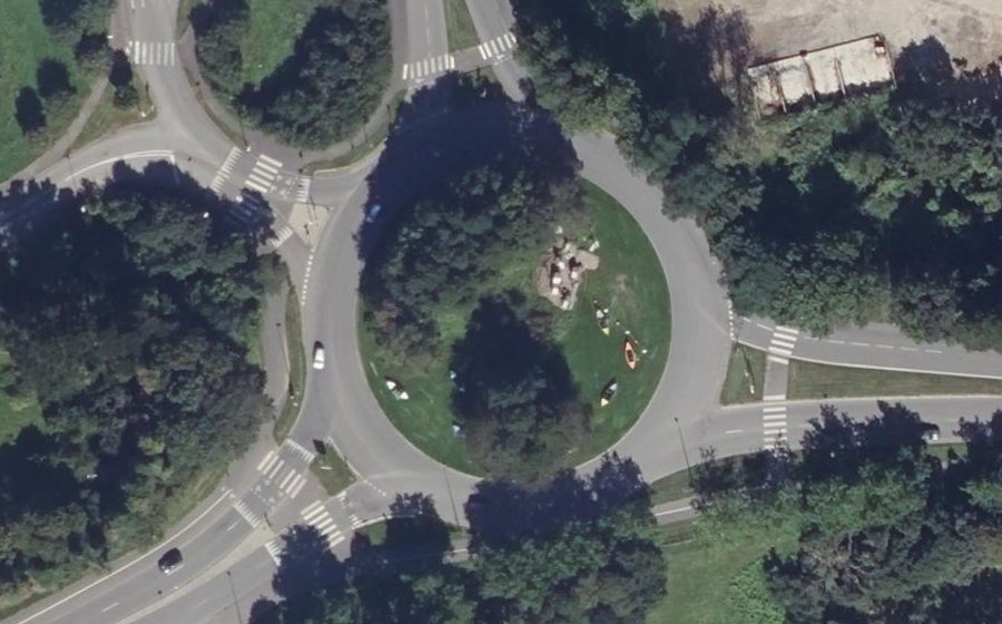 Vue aérienne du Rond-Point du Spernot