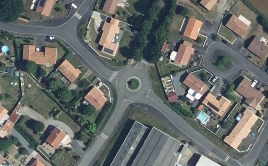 Vue aérienne du Rond-Point des Rochettes
