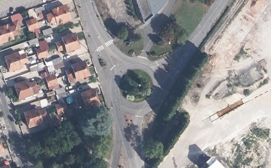 Vue aérienne du Rond-Point des Carrières