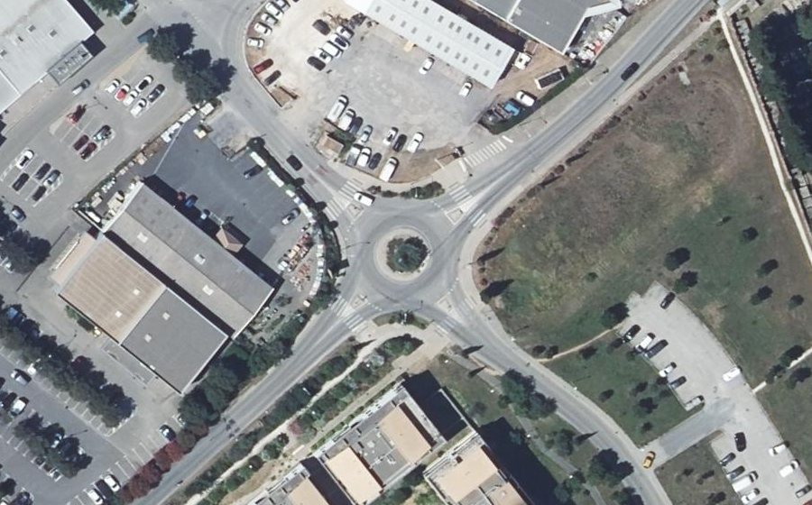 Vue aérienne du Rond-Point de la Malautière