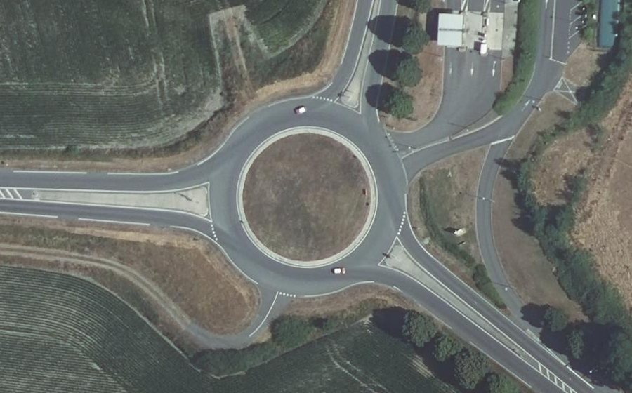 Vue aérienne du Rond-Point de Queux - Mâle