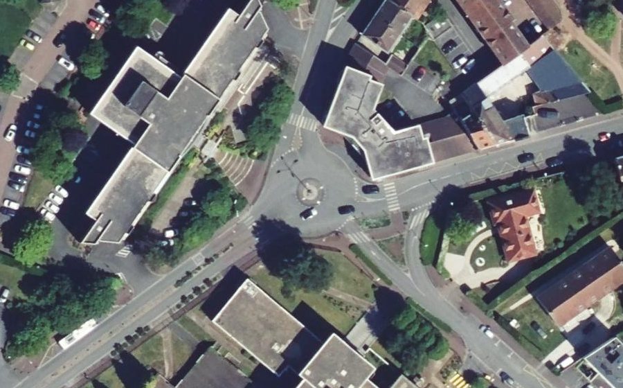 Vue aérienne du Place du Temple