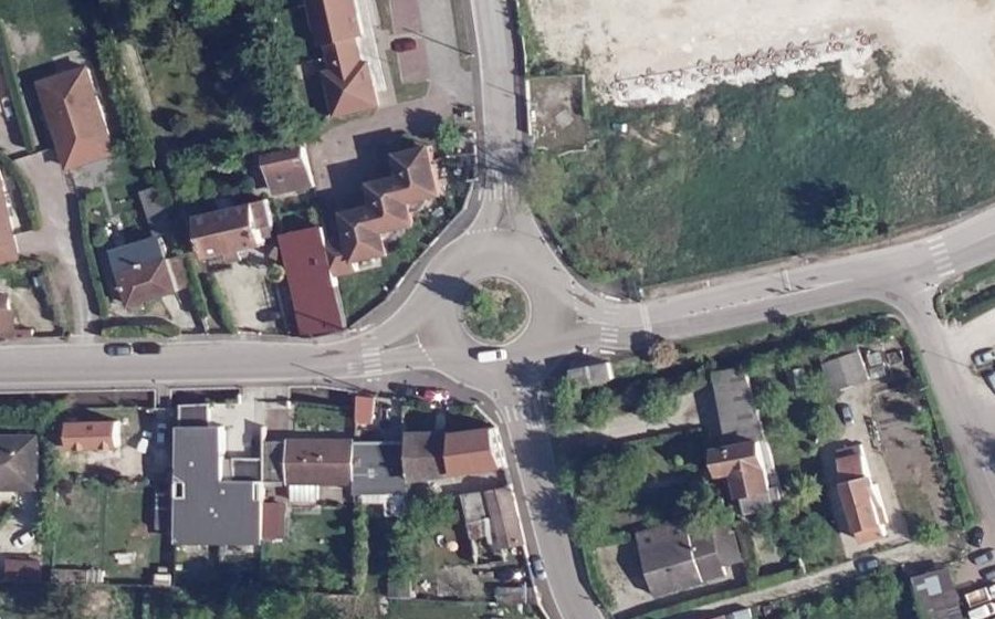 Vue aérienne du Rond-Point Abbé Pierre