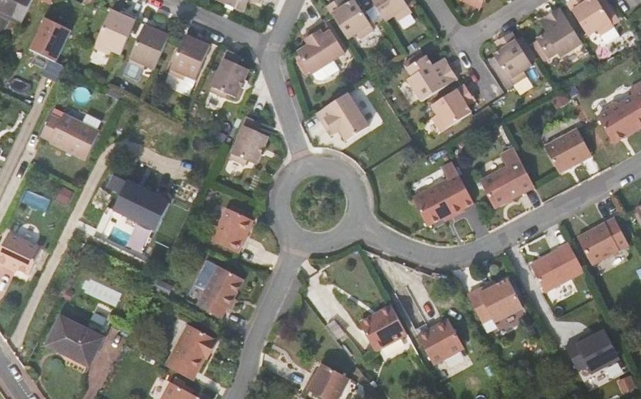 Vue aérienne du Place des Écrivains