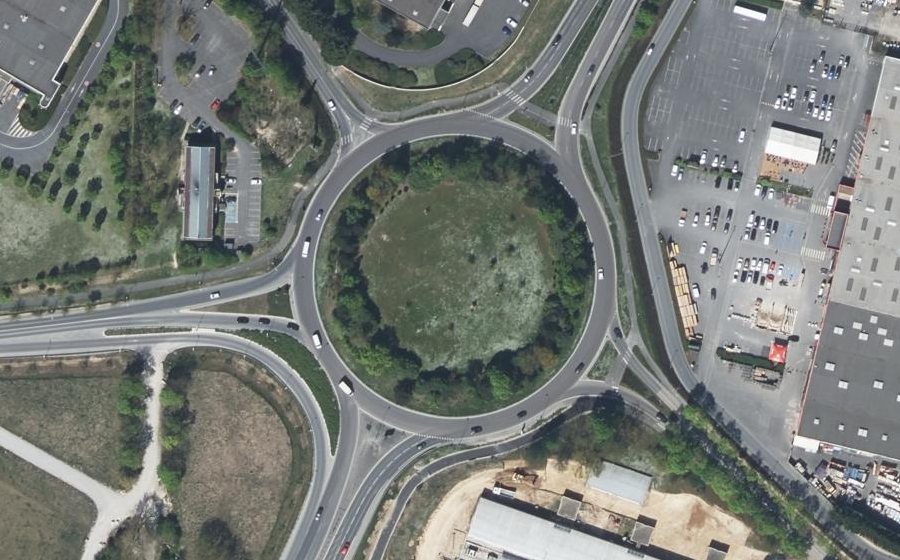 Vue aérienne du Rond-Point de Champagne