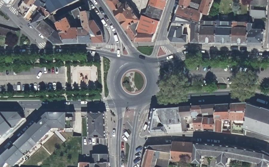 Vue aérienne du Place Léon Bourgeois