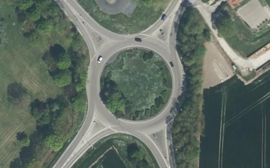 Vue aérienne du Rond-Point de Retortat