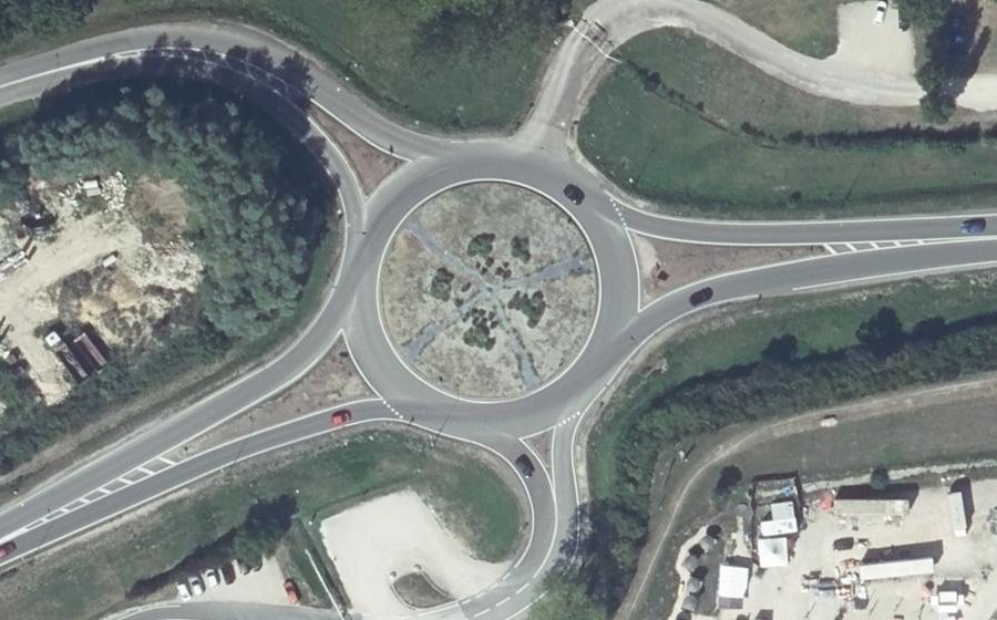 Vue aérienne du Rond-Point du Lac