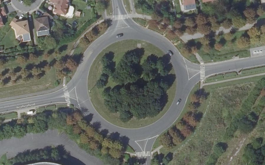 Vue aérienne du Rond-Point de l'Europe