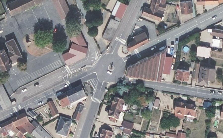 Vue aérienne du Carrefour du Guide