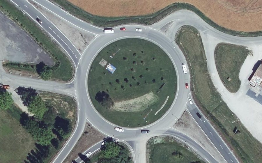 Vue aérienne du Rond-Point Marradi