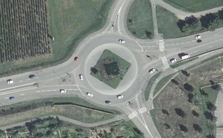 Vue aérienne du Rond-point anonyme n°5210484