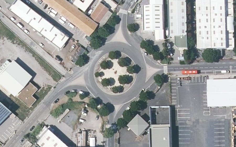 Vue aérienne du Rond-Point du Luxembourg