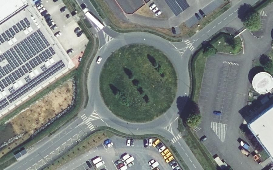 Vue aérienne du Rond-Point du Professeur Armand