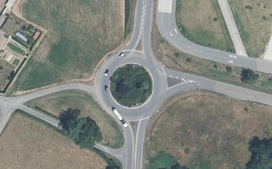 Vue aérienne du Route de Cluny