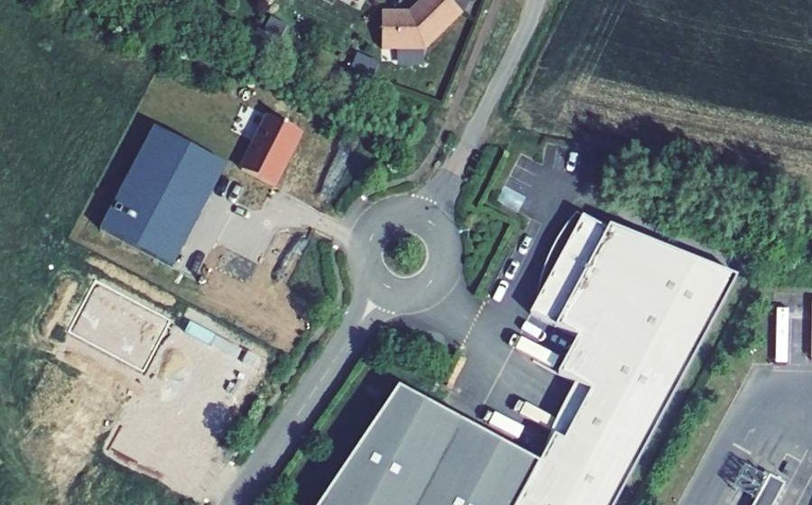 Vue aérienne du Rue des Frères Lumière