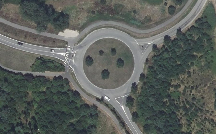 Vue aérienne du Rond-Point Pierre Moutin
