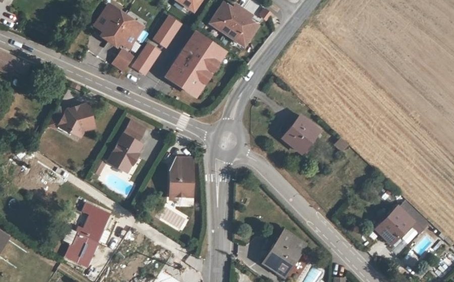 Vue aérienne du Rond-Point de Pregnin Nord